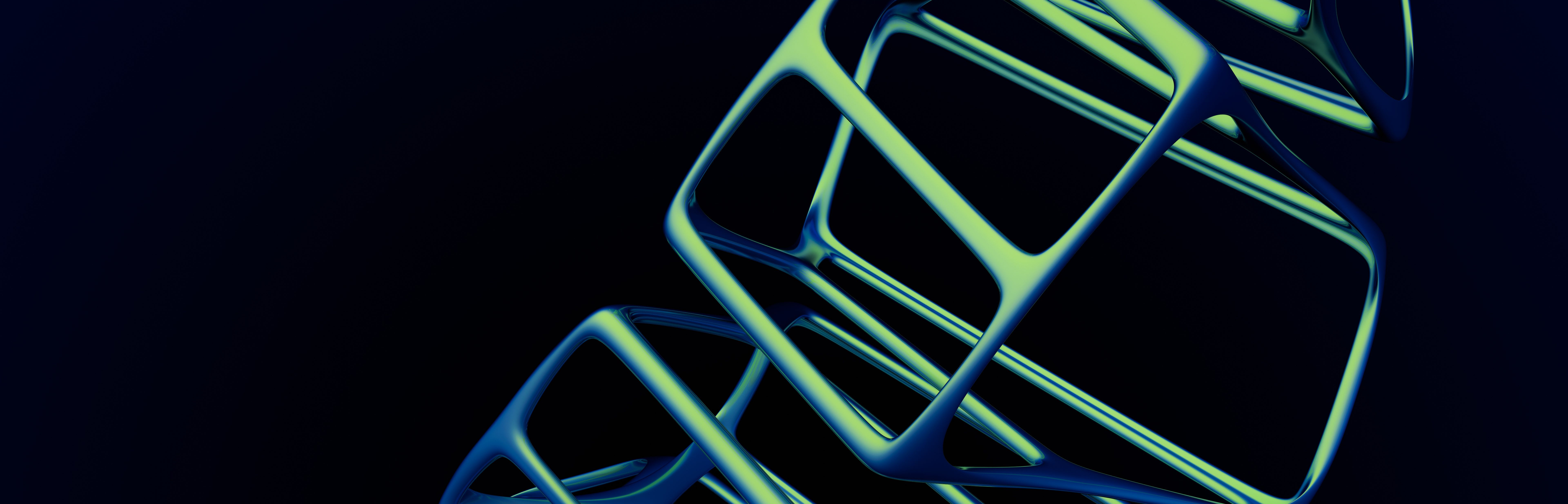 Abstraktes, geometrisches, 3d-gerendertes Kunstdesign