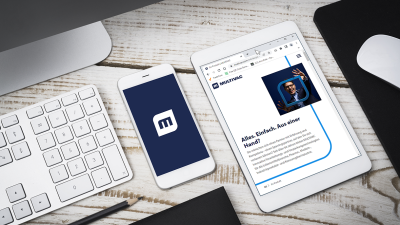 Tablet und Smartphone zeigen Multivac Homepage